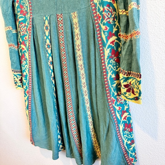 IVKO Boho Resort Embroidered Linen Long Jacket Duster Women’s Medium Artsy NWT - Picture 7 of 12